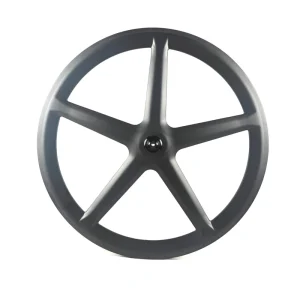 700C Road Time Trial Track TT Bike Rim Disc Brake T800 Carbon Fiber Wheel Set Front Wave 5 Spoke Wheel Rear Disc Wheel