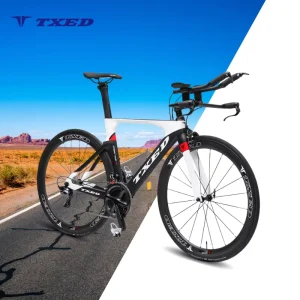 700C Triathlon Road Bike with 22 Speeds Carbon Fiber for Races