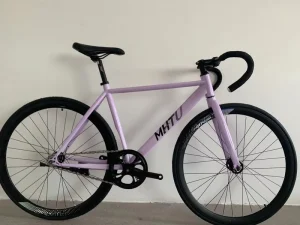 700C Urban Track Racing Bike Single Speed Fixed Gear Bicycle Steel Frame Drop Bar Road Bike with Fixed Gear Brake