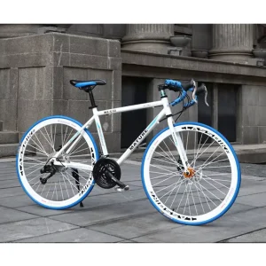 700C Variable Speed Aluminium Alloy Road Bike Racer 21 27 30 33 Speed Double Disc Brake Sports Bike for Students and Adults