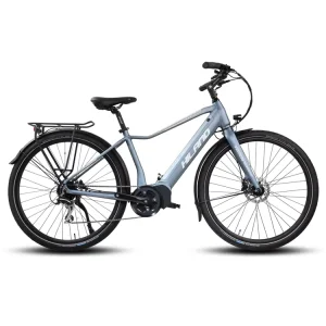 700C Hybrid Electric Women’s Bicycle with Hydraulic Disc Brakes, 250W Mid-Drive Motor, Aluminum Alloy Frame and Lithium Battery