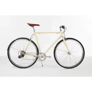 700c Chromoly Sharing Bicycle Vintage Men’s Rental Bike Tours City Bike 8 Speed Road Bike for Urban Commuter Riding