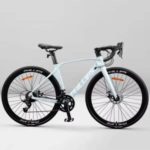 700c Magnesium Alloy Road Bike Linear Disc Brake Variable Speed Straight drop Handlebars for Adults Road Use Bicycle
