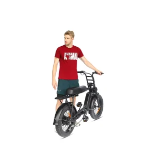 Retro Electric Hybrid Bicycle 73 Fat-Tire 20-Inch 500W Cargo E-Bike, 48V Long-Range Electric Bicycle