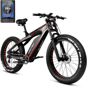 750W 48V Electric Mountain Bike Folding Snow Fat Tire Rear Hub Motor