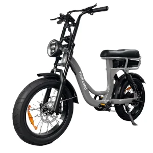 7GO Electric City Bike Alloy Aluminum Frame Double Suspension 500W 20″ Fat Tire Integrated LED Lights Electronic Li-ion