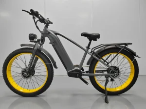 A 26*4 Fat Tire High-Power Electric Bicycle with Rear Hub Motor Aluminum Alloy Frame Brushless Motor for Adults Mountain Cycling