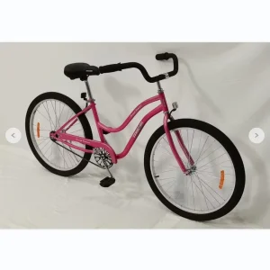 Single-Speed Steel-Frame Coaster-Brake 26-Inch Beach Cruiser Women’s Bicycle with Alloy Rims