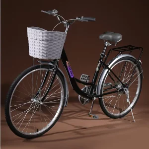 Adult Commuter Bicycle for Men’s Women’s Steel Frame 150kg Load Capacity Single Speed for Primary Secondary School