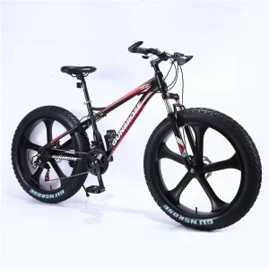 Adult Fat Tire Snow Mountain Bike with Steel Frame and High-Speed Fat Tire Bicycle