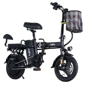 Adult Folding Electric Bike 500W Lithium Battery Mini E Bike Smart Uphill Feature Teens Electric Bicycle 14″ Mini Fat Tire Ebike