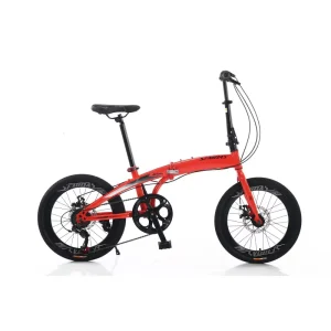 Adult High Carbon Steel Frame MTB Folding Mountain Bike 20 Inch 7-Speed Disc Brake Fork Suspension 100kg Load Capacity