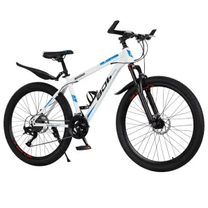 Adult Men’s 24/26 Inch 21 Speed Mountain Bike Cross-Country High Carbon Steel Frame Double Disc Brake Ordinary Pedal