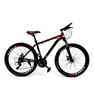 Adult Men’s 26 Inch 21 Speed Mountain Bike Magnesium Alloy Rim High Carbon Steel Hard Frame Disc Brake Spring Fork