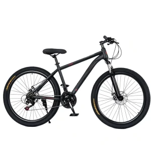 Adult Men’s 26 Inch 27 Speed Mountain Bike Aluminum Rim High Carbon Steel Frame Double V Brake Spring Fork Ordinary Pedal Bike