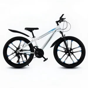 Adult Men’s 26 Inch 27 Speed Mountain Bike High Carbon Steel Full Shockproof Frame Aluminum Alloy Rims Double V Brakes Spring