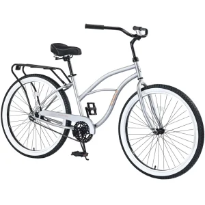 Adult Mountain Cruiser Bike 26 Inch Single Speed Beach Cruiser Steel Frame Coaster Brake 26×2125 Tires Comfort Bike for Adult