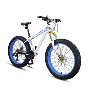 Adults Fat Tire Mountain Bike for Primary School Students 27 Speed Off-road Bicycle Teenagers Snow Bike