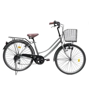 Adults Quality Casual Retro Classic City Bike For Sale Ladies Single Speed Steel Frame 26 Inch Aluminum Alloy Rim