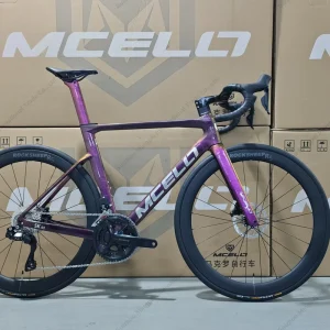 Aero Full Carbon Di2 Electronic Shifting 24 Speed Racing Bicycle with Integrated Handlebar Hydraulic Disc Brake Carbon Wheelset