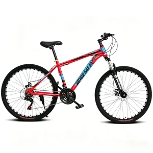 Affordable 24 Inch MTB Mountain Bike for Teens and Adults 21 Speed High Carbon Steel Frame Bicycle with Spring Fork