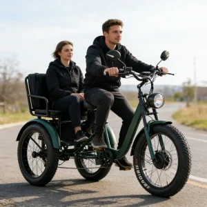 All Terrain Electric Tricycle Fat Tire 3 Wheel Bike for Adults Snow Beach Mountain Off Road Riding
