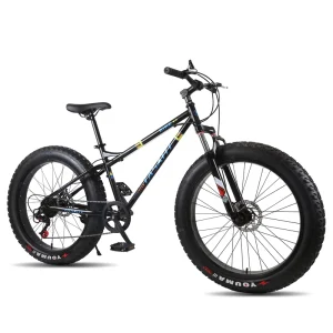 All Terrain Fat Tire Bike 26 Inch Full Suspension Mountain Bike 4.0″ Wide Tires 21 Speed for Snow Beach Off Road