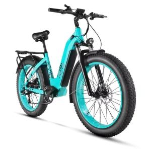 All Terrain Fat Tire Electric Dirt Bike Aluminum Alloy 7 Speed Step Through Frame Lithium Battery 32km/h 50-60km Range City Use