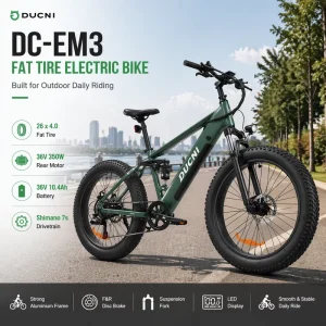 Aluminium Alloy Electric Mountain Bike Front Suspension Disc Brake Ebike