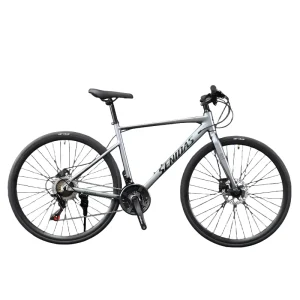 Aluminium Alloy Straight Handlebar Racing Road Bike 21 Speed for Adult Disc Brake Aluminum Frame with Alloy Double Wall Rim