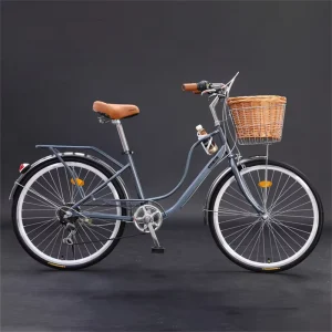 Aluminum Alloy 20 24 26 Inch Women City Bike Traditional Lady Bicycle with Water Bottle Cage