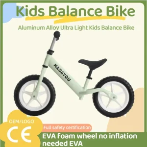 Aluminum Alloy Frame Children’s Balance Bike Puncture Proof EVA Foam Wheels Ages 2 7 Training Bike