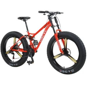 Aluminum Frame Mountain Bike with Disc Brakes and Suspension Fork 26/27.5/29 Inch Wheels Fat Tires for Adults