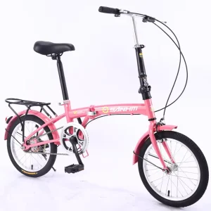 B06 Urban Folding Bike 16 Inch Bike for Male and Female Students with Shelves Gift Bike for Women