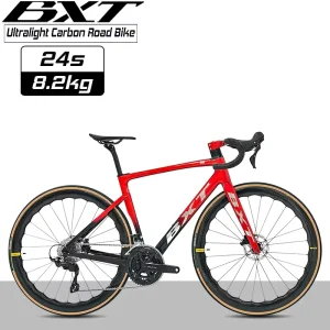 BXT Carbon Road Bike 700C Cyclocross Bikes Carbon Fiber Wheels With Ultegra R8170 Di2 2*12 Speed Road Bicycle Disc Brake