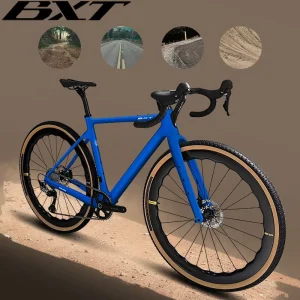 BXT Gravel-135 Carbon Gravel Bike 700C*40C Internal Cable Routing Factory Carbon Fiber Gravel Bicycle Bikes GRX RX600 2*11 Speed