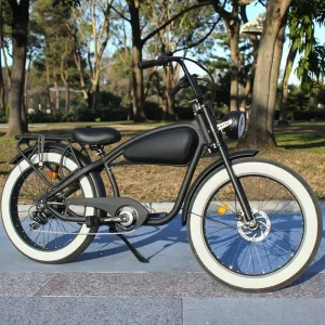 Bafang 500W/750W/1000W Electric Cruiser Bike Vintage Fat Tire Beach Cruiser Ebike for Adults