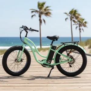 Beach Cruiser Electric Bike CE Certified 7 Speed Lithium Battery Electric Bicycle