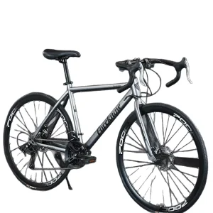 Bent Handlebar High Carbon Steel Road Bike Dual Disc Brake Ultra-light Men’s Women’s Adult 2426 Inch Cross-border