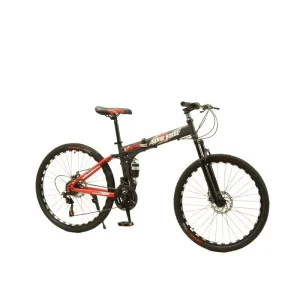 Best selling Men’s & Women’s Folding Mountain Bikes 26″ 21 Speed Rear Suspension Dual Disc Brakes All Terrain