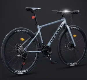 Bicycle 700C Aero Racing Road Bike 28inch Thru Axle Disc Brake 12*142mm 27 Speed Aluminum Frame Ordinary Pedal