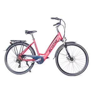 Bicystar 250W 48V 10.5Ah Woman’s Electric City Bike with Full Suspension Hybrid Dirt Bike Free Shipping in EU UK Stock