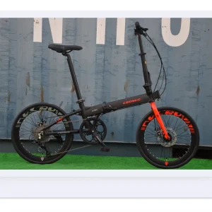 Black Orange 20inch Steel Folding Bicycle Brake Bike with Alloy Rims