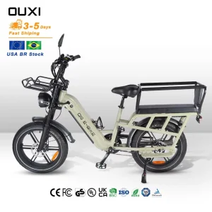 Brazil Warehouse OUXI Q10 Electric Fat Tire Bike 48V 7 Speed Large Capacity Battery City Ebike Bicicleta Electrica