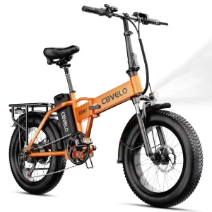 CBVELO EK4 750W Motor 20-Inch Fat Tire Beach Cruiser 48V 20Ah Battery Folding Lithium Hybrid Electric Bicycle US Warehouse