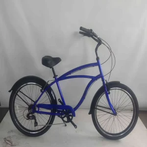 CPSC Factory Direct 26 Adult Cruiser Bicycle 7 Speed Lightweight Aluminum Frame City Bike Custom Color and Logo