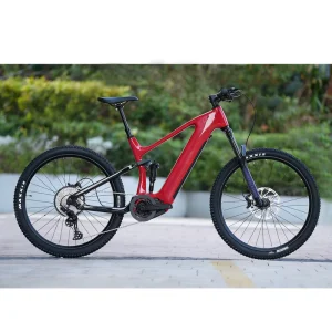 Carbon 48V 29inch 250W EMTB Full Suspension Dual Suspension Electric Carbon Mountain Bike Downhill Central Motor Dual Suspension