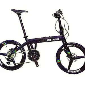 Carbon Fiber Folding Bike Lightweight Portable Subway Friendly Compact After Folding
