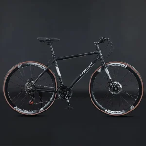 Carbon Fiber Frame Geared Bicycle Disc Brake Adult Road Bike Commuter 21/24 Speed Racing 700c Wheel Suspension Fork