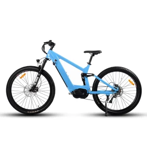 Carbon Fibre Frame Ebike Full Suspension Mountain Bike Lithium Battery Electric Bicycle